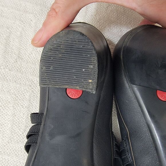 Camper Leather Mary Jane Pumps Heels Black Elastic Strap Size EU 38 US 7.5 - Picture 11 of 14